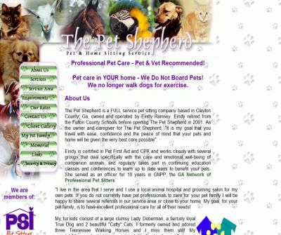 Pet Shepherd Pet Sitting in Ga.