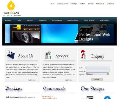 AANROAR : Professional Web development and Graphic Designing Company in Chennai, Tamil nadu, India 