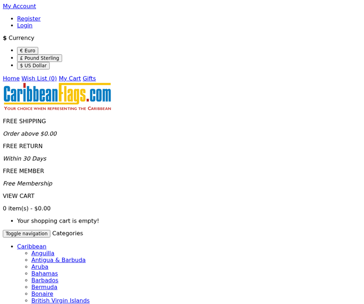 CaribbeanFlags.com sells Mexico Flag, African American Flag, Brazil Flag, Cuba Flag, Argentina Flag Products