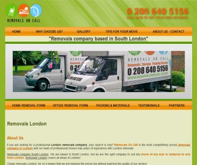 REMOVALS ON CALL - Removals London, Removal Company, Moving Company, House & Office Removals, London Removals
