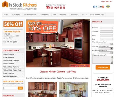 Instockkitchens.com 800-996-9792