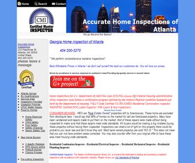 Accurate Home Inspection of Atlanta
Atlanta Residential Inspection Services.
Accurate home Inspection of Atlanta Copyright Â© 2005-06, all rights reserved   
