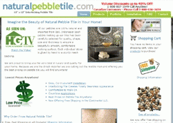 Natural Pebble Tile on HGTV