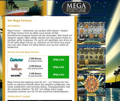  Mega Fortune a progressive video slot game