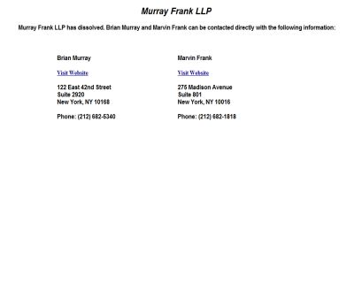 MURRAY, FRANK SAILER LLP