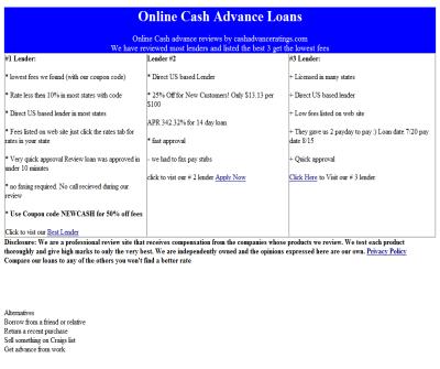 Cash advance