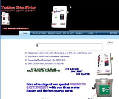 Titan Digital Tankless Water Heater. sales, Service & Install 