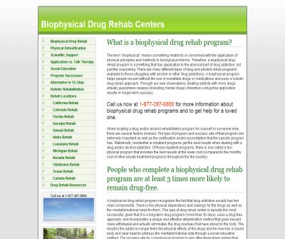 Biophysical Alcohol And Drug Addiction Rehabilitation