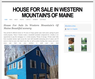 Country home for sale in western mountain's of Maine