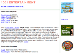 1001 Entertainment Offers Home Page Link Exchange