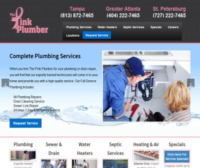 The Pink Plumber Atlanta's choice for Plumbing, Septic, Heating & Air Services