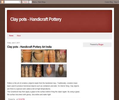 Clay pots - Handicraft Pottery, Home decoration ideas