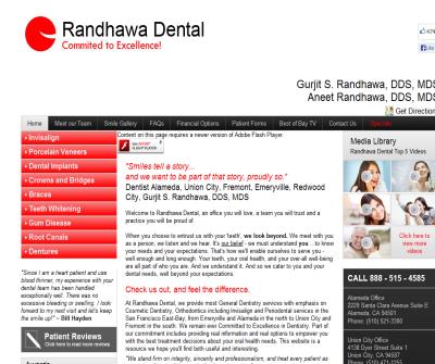 Dentist Alameda, Union City: Dentist Dr. Randhawa has over 20 years experience, Alameda, Union City  