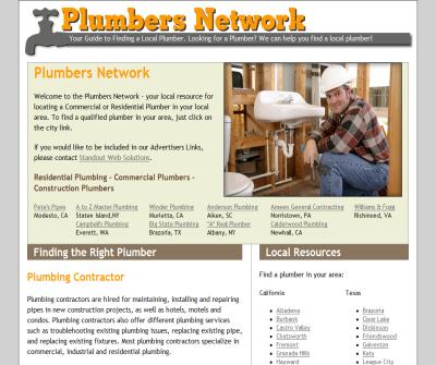Plumbers Network - Find Plumbing Contractors and Plumbers