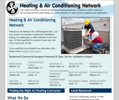 Air Conditioning & Heating Network - Find Local HVAC Contractors