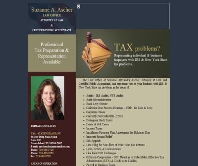 SUZANNE ALEXANDRA ASCHER, ESQ., CPA, TAX LL.M. - STATEN ISLAND TAX ATTORNEY