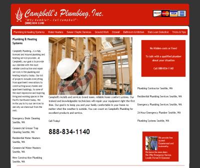 Plumber Seattle, WA - Plumbing Contractor, Drain Cleaning, New Plumbing