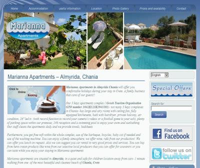 Marianna apartments Almyrida summer holidays