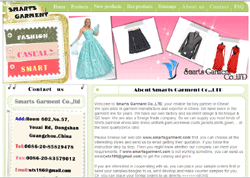 China garment factory, Chinese garment manufacturer: Shirt,skirt,uniform,dress,ballroom dress,latin dress,pant,gownsjean,jacket,smarts garment co.ltd