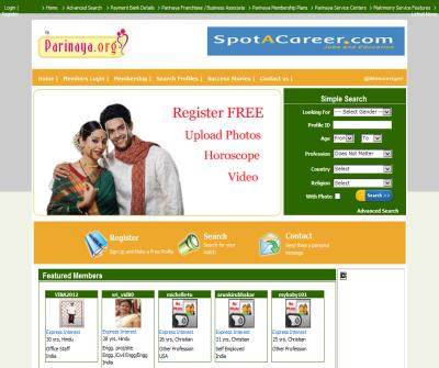 Parinaya.org is a free online Marriage Bureau Matrimony Services Portal in India Kerala Trichur Cochin Kozhikode from Parinaya Consultancy