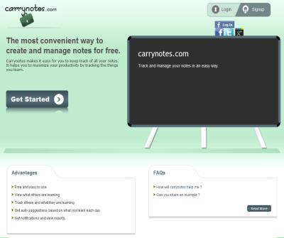 Free Online Notes Remember Notes Manage Notes Keep Track of Notes - CarryNotes