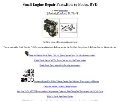 Small Engine Repair Parts,Books,DVD