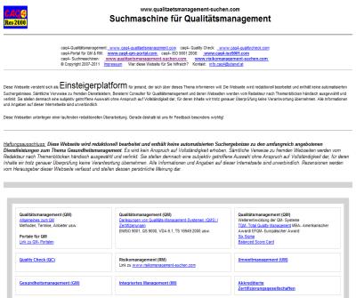 Suchmaschine für Qualitaetsmanagement und Risikomanagement