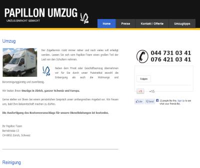 Papillon Umzug und Reinigung, ZÃ¼geln, Entsorgungen, Umzug ZÃ¼rich, Umzug Schweiz