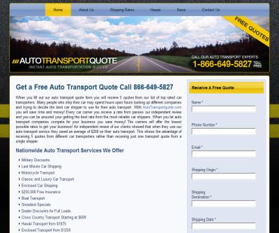 Auto Transport Quote