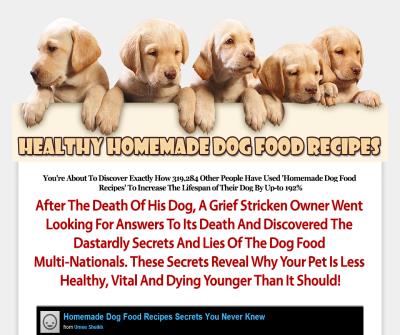 Homemade Dog Food Recipes