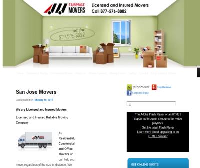 Fair Price Movers San Jose