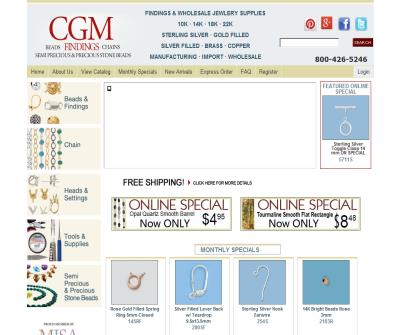 CGM FINDINGS - Wholesale Jewelry Supplies for over 25 years.