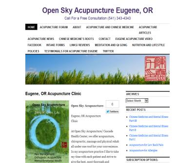 Acupuncture in Eugene Oregon