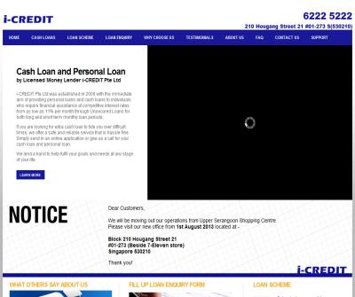 i-CREDIT Pte Ltd | Licensed Money Lender for Personal Loans and Cash Loans