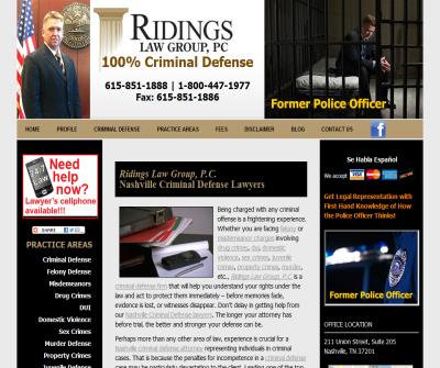 Nashville Criminal Lawyer David Ridings offers free consultatons, specializing in criminal defense, DUI, felony defense, mis demeanors, drug crimes, domestic violence, and murder defense.