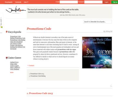 Promotions Code
