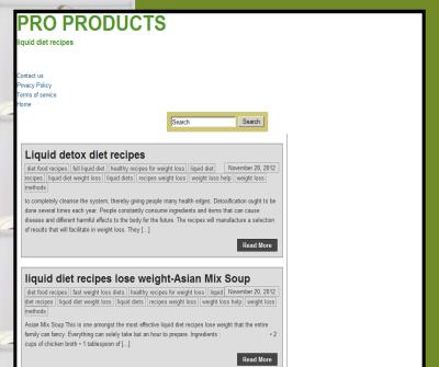 PRO PRODUCTS - liquid diet recipes