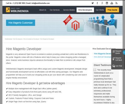 Hire Magento Developer, Hire Magento Programmers, Hire Magento eCommerce Developer