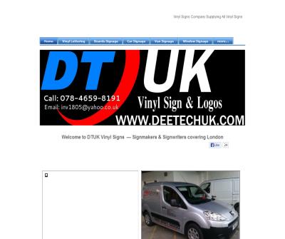 Dee Tech UK Vinyl Sign & logos