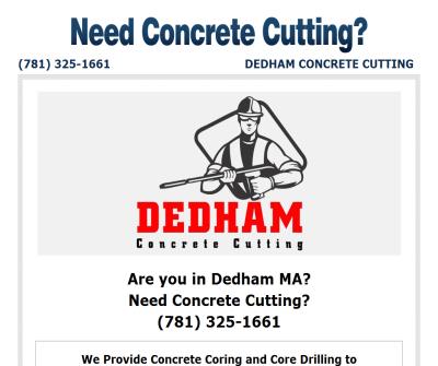 Dedham Concrete Cutting