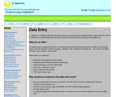 online data entry in uk