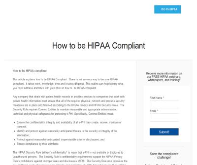 how to be hipaa compliant