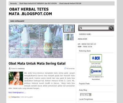 Obat Herbal Tetes Mata