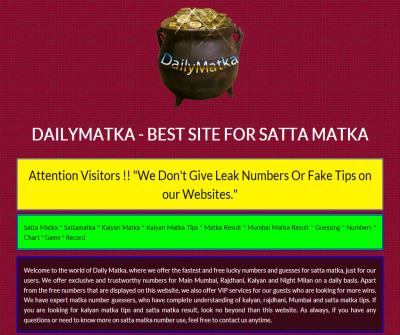 Daily Matka, Satta Matka