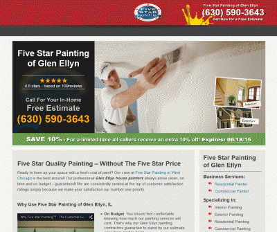 Five Star Painting of Glen Ellyn Interior and Exterior Painting
