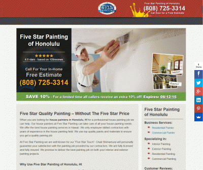 Five Star Painting in Hawaii Kihei in Honolulu