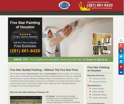 Five Star Painting of Houston North Exterior and Interior Painting