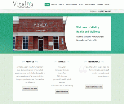 Primary Care Greenville NC Vitality Health & Wellness