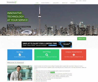 Search SEDAR Filings easily with InvestorX