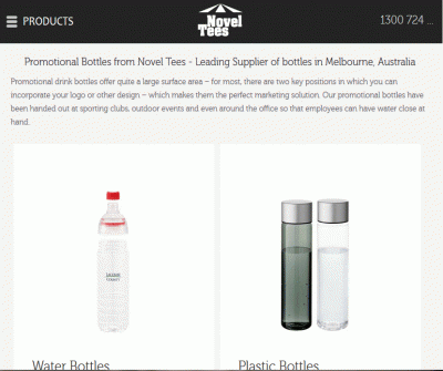 Promotional Water Bottles Australia - Novel Tees